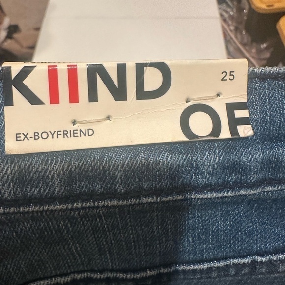 KIIND Of Jeans Women's Blue Ex-Boyfriend Stretch Denim Size 25 New with Tags - Picture 3 of 4